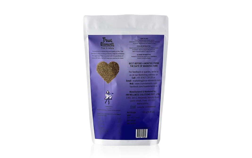 True Elements Roasted Chia    Pack  125 grams
